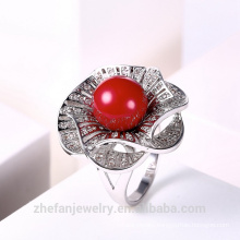 2018 new design fashion smart ring with pear flower shape discount jewelry